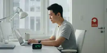 Person deeply focused on laptop, symbolizing concentrated work