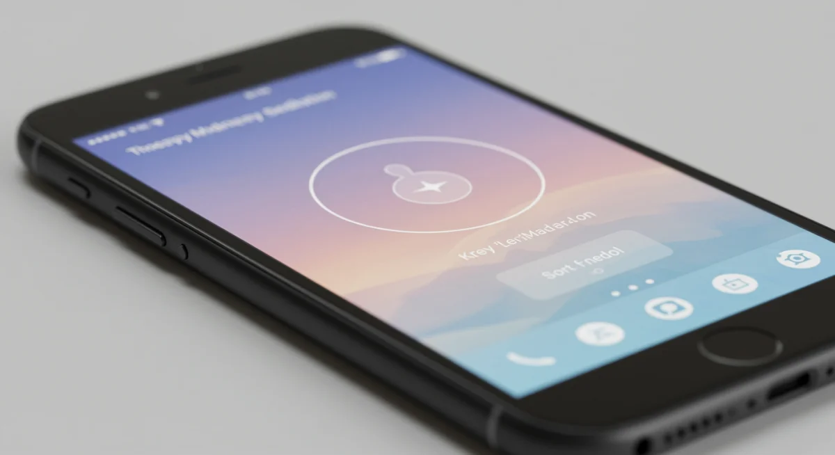 Smartphone displaying a free meditation app's interface, indicating a guided session.