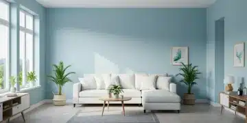 Color Psychology: Choosing the Right Paint Colors for Your Home Serene living room with light blue walls and natural light, emphasizing calm and comfort.
