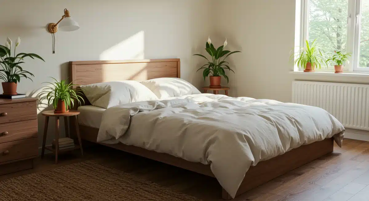 Bedroom with organic cotton bedding