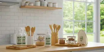 Modern kitchen with sustainable products