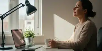 Beat Burnout: Peak Productivity Without Overworking Person successfully managing work-life balance, avoiding burnout