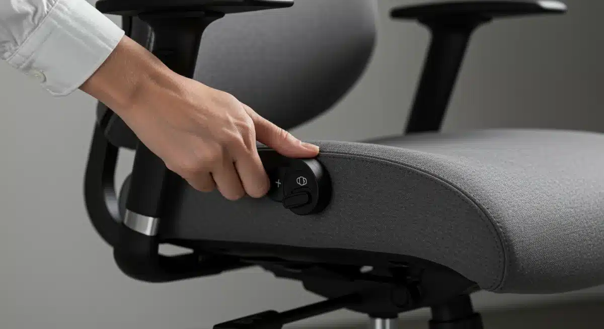 Adjusting an ergonomic office chair for optimal lumbar support