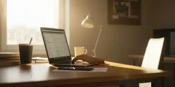 Person intensely focused on laptop, demonstrating improved concentration at work.