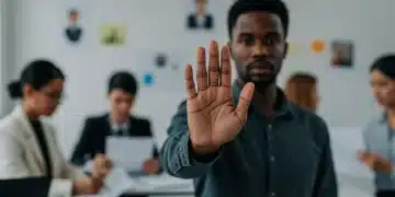 Person confidently saying no to demands to protect time and energy