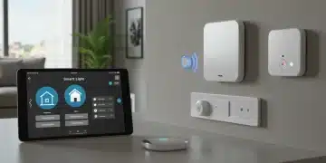 Smart home living room with integrated devices