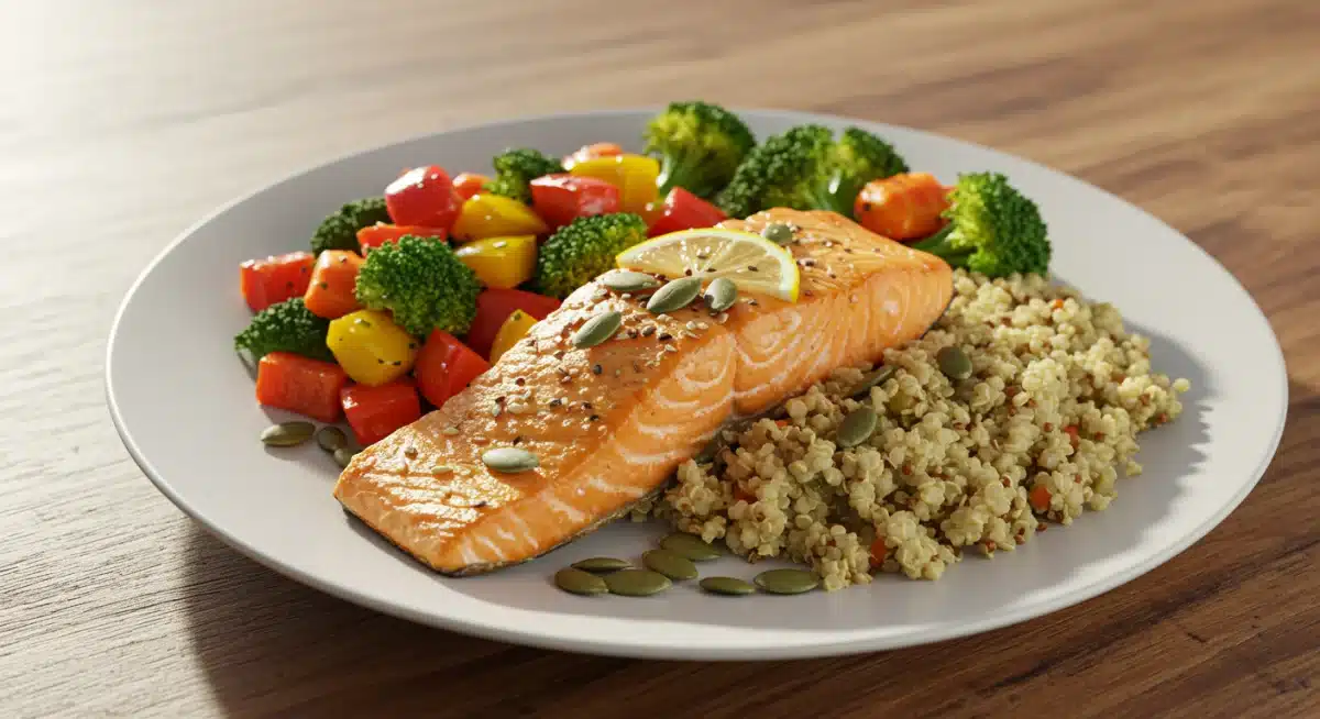 Healthy balanced meal for sustained energy