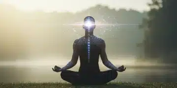 Person meditating, brain rewiring through mindfulness