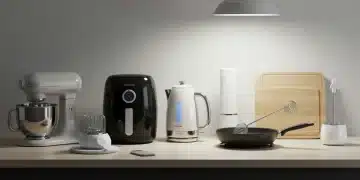 Modern kitchen with comfort gadgets for easy cooking