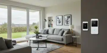 Modern living room with smart home technology, representing increased comfort and home value.