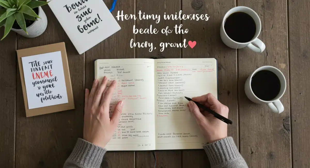 Person journaling, surrounded by motivational quotes for self-reflection